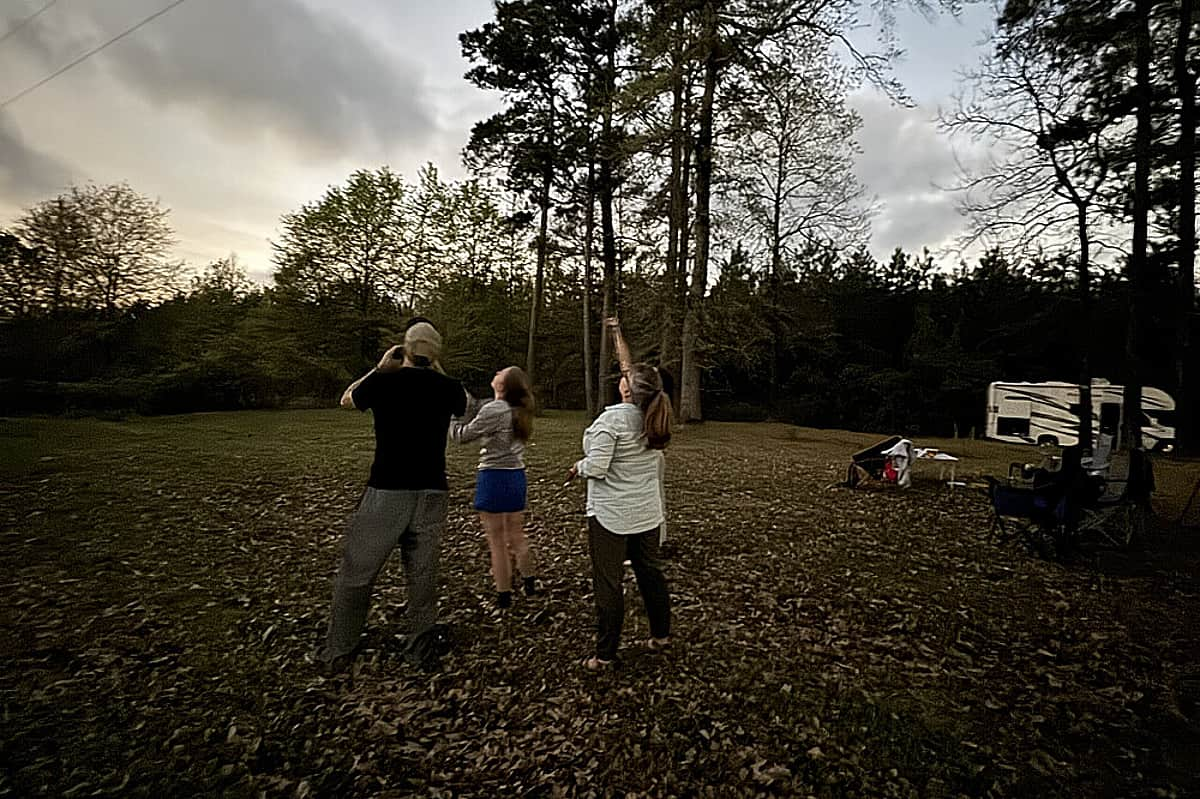 Guest enjoying the Eclipse, the perfect location for star gazing and soaking in Mother Nature.