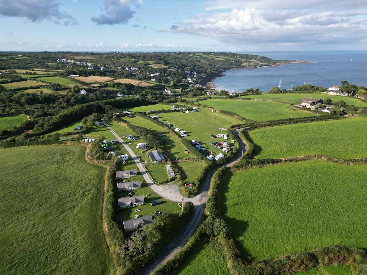 Aerial View Coverack Camping