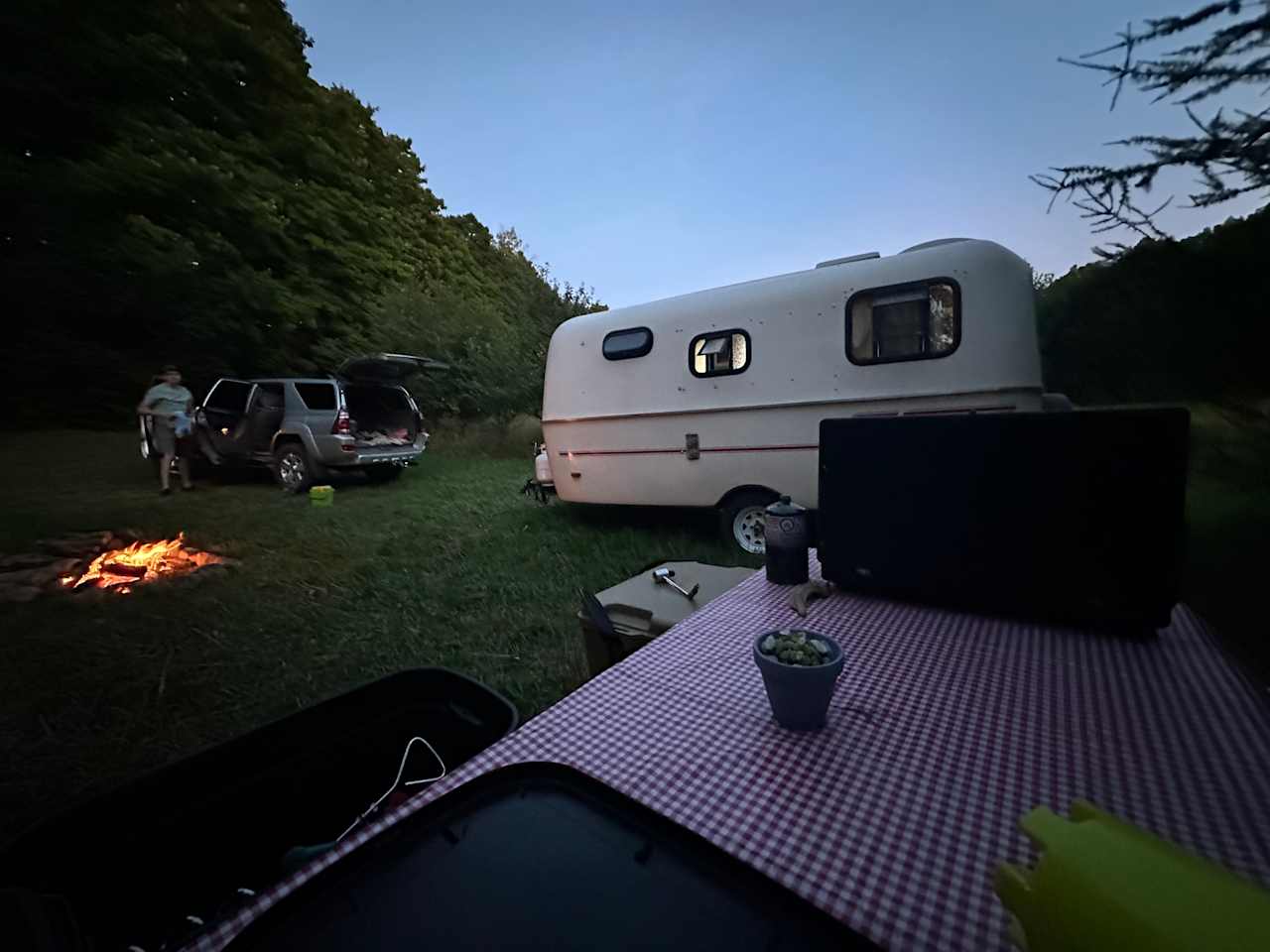 Our site at night 🪵🌝