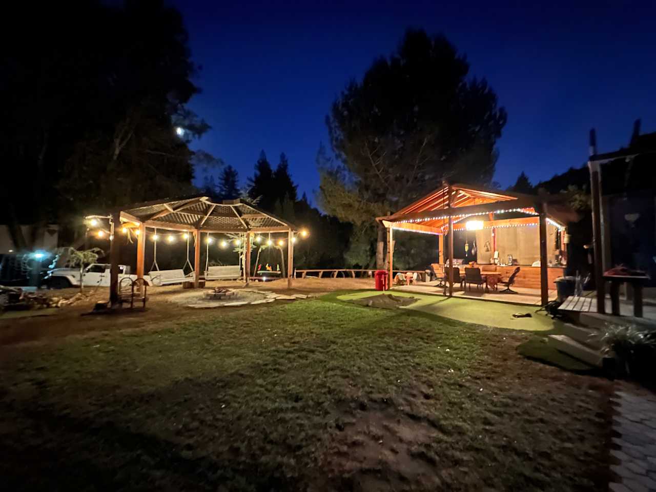 At night 