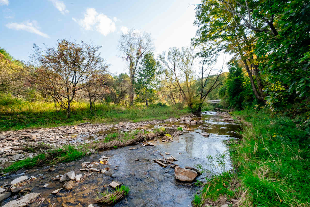 Stroll along the stream.