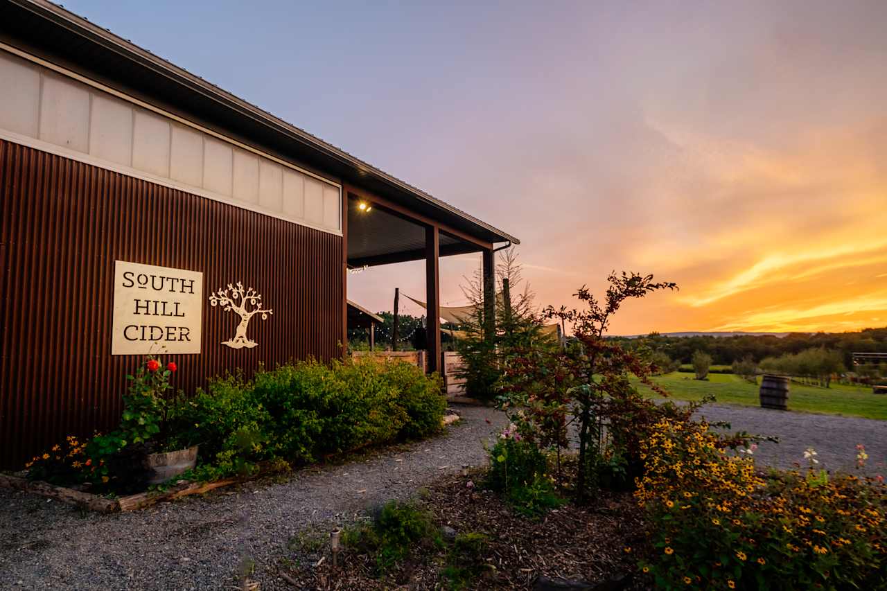 The tasting room is an easy walk from the tent.