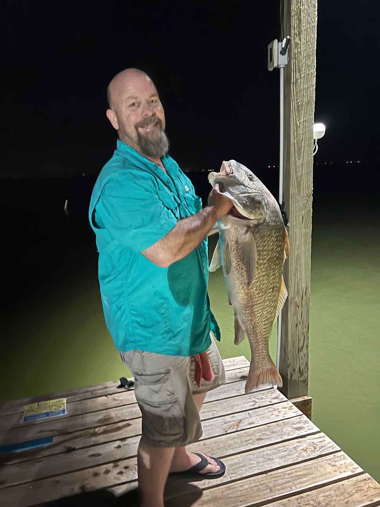 Guest photo of their 38 inch black drum catch! 