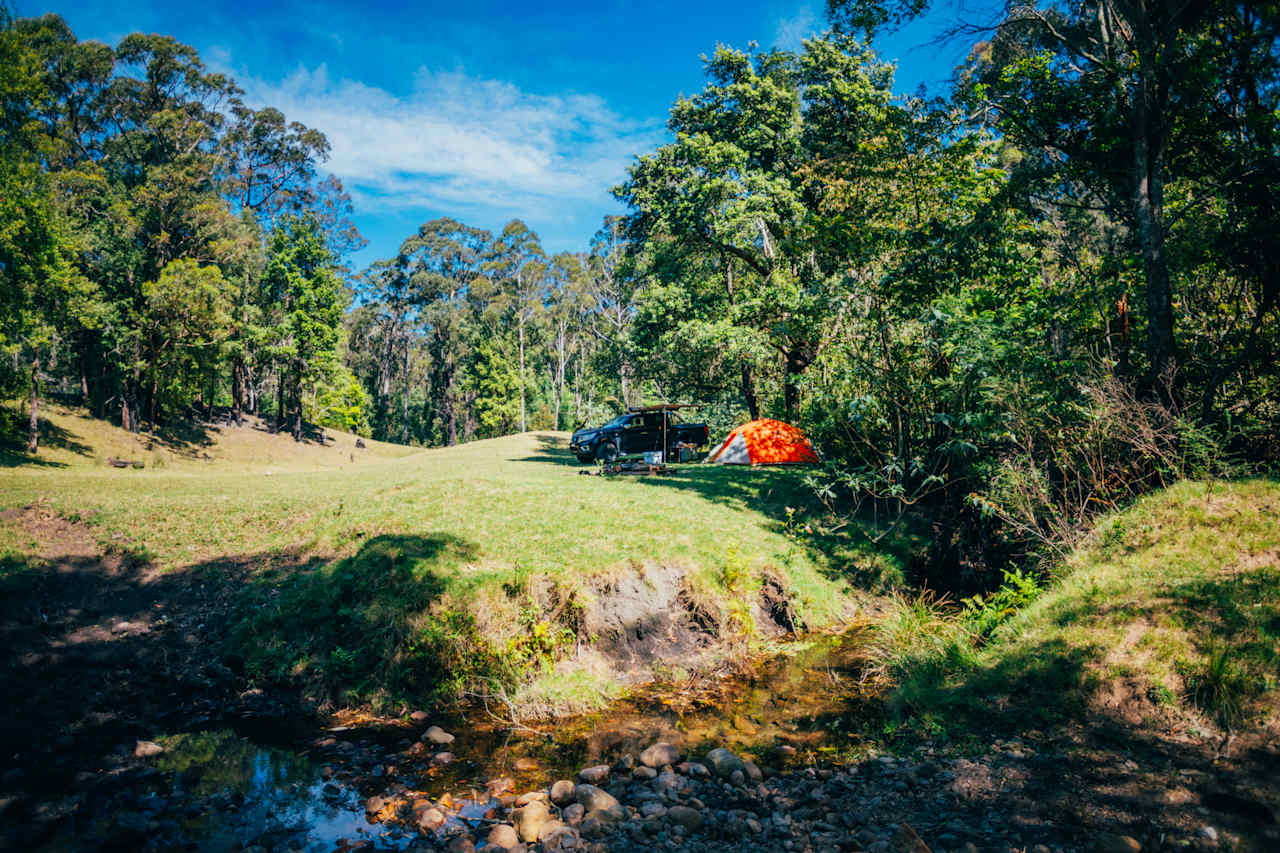 site right next to the creek