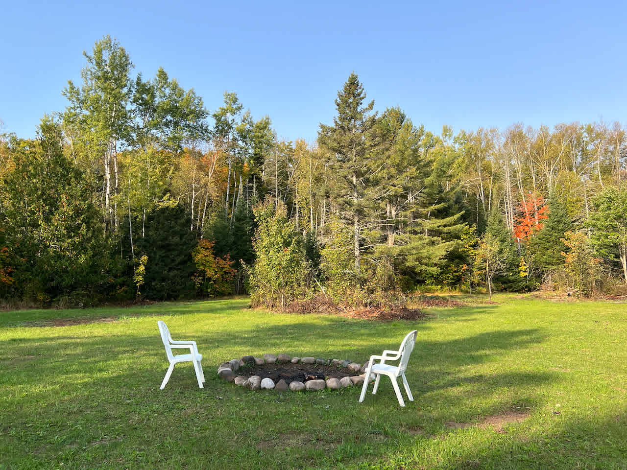 New fire ring and camping area.  This is straight in from the road about 100 yeards.