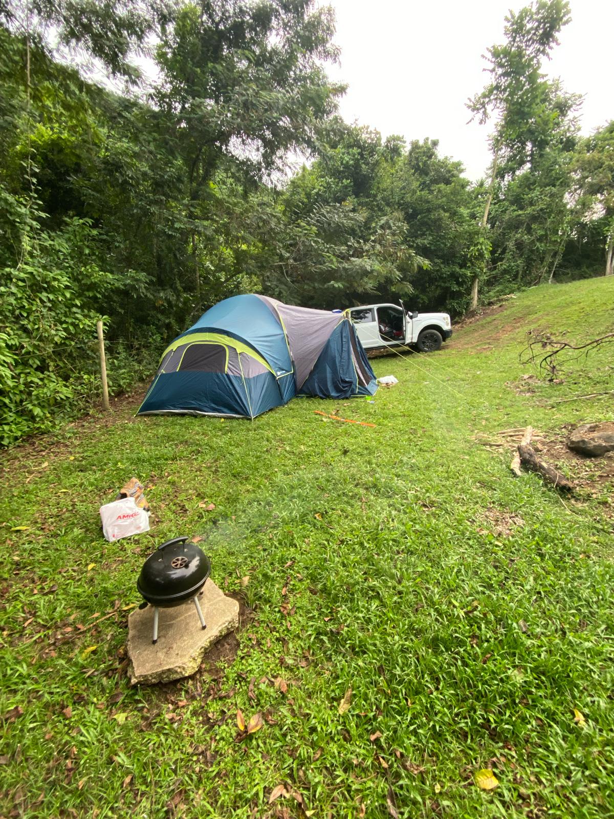 Uno de los terrenos para acampar de las 200 cuerdas