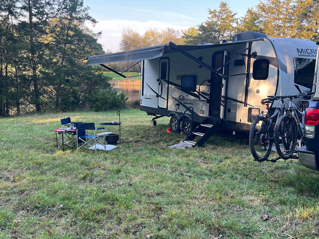 Camp Jeep is way in the back near the pond, bring some blocks for leveling an RV