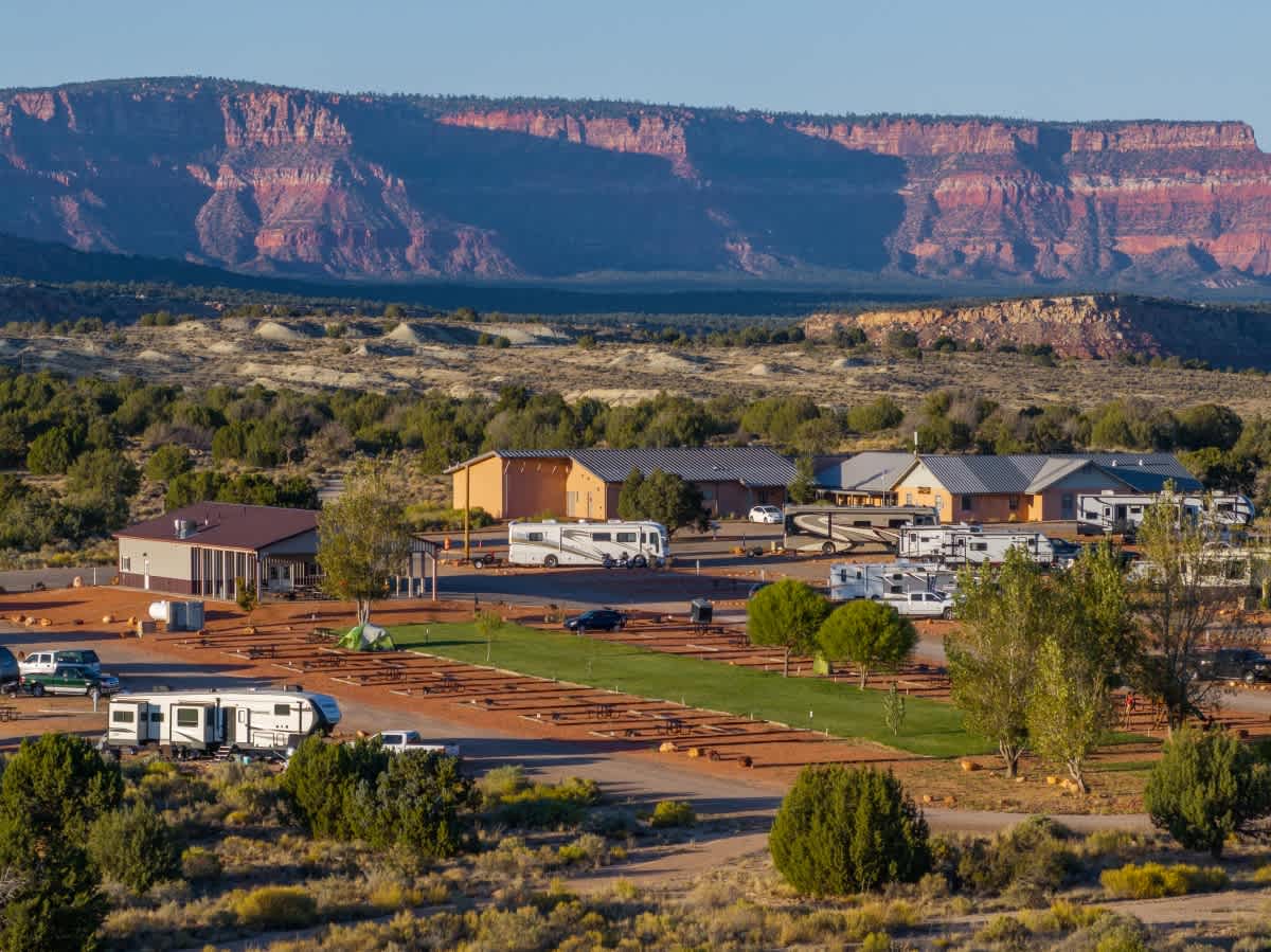 Aerial views of the RV park