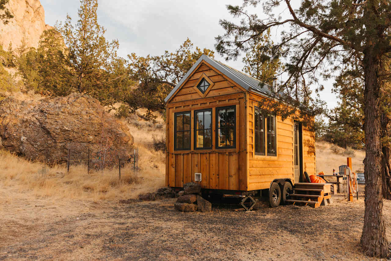  charming and beautifully crafted 8x16 ft tiny house built by the owners of Big Rock Ranch.