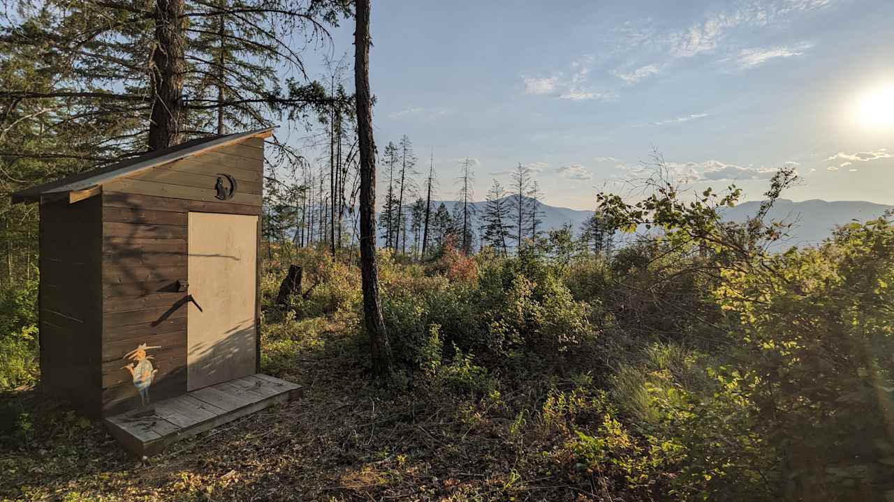 rustic outhouse with amazing views