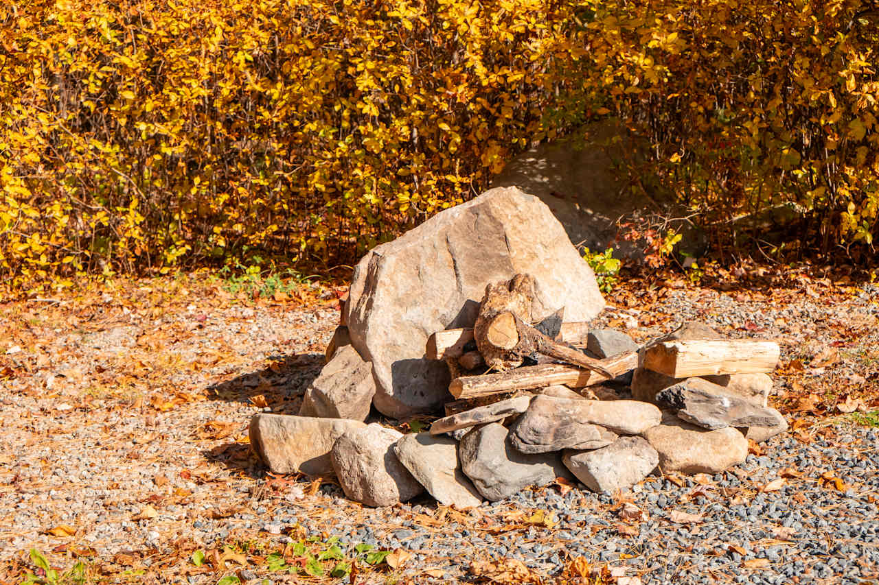 Fire pit in site 2.