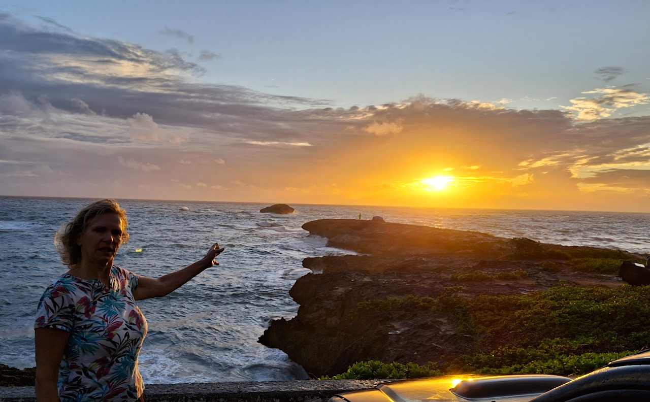 Sunrise over Laie Point