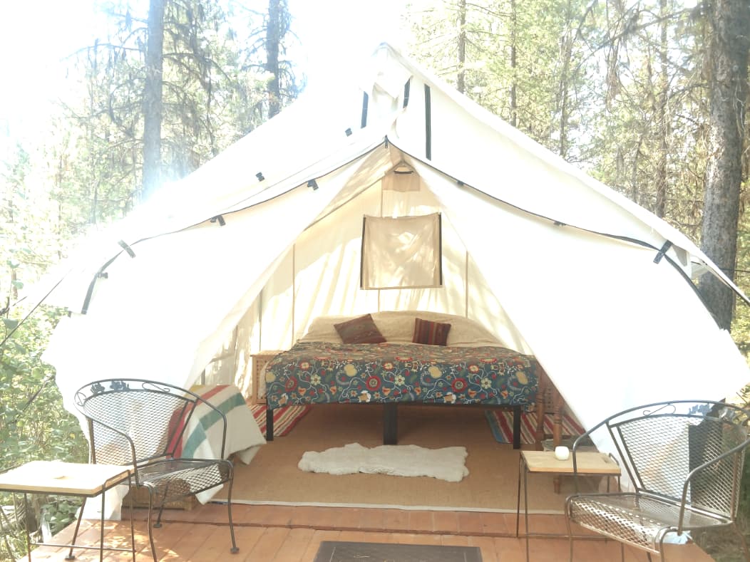 KIng or 2 twin beds in 10 x 12 ft Canvas tent