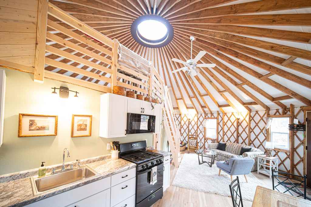 Year Round Yurt Village + Sauna