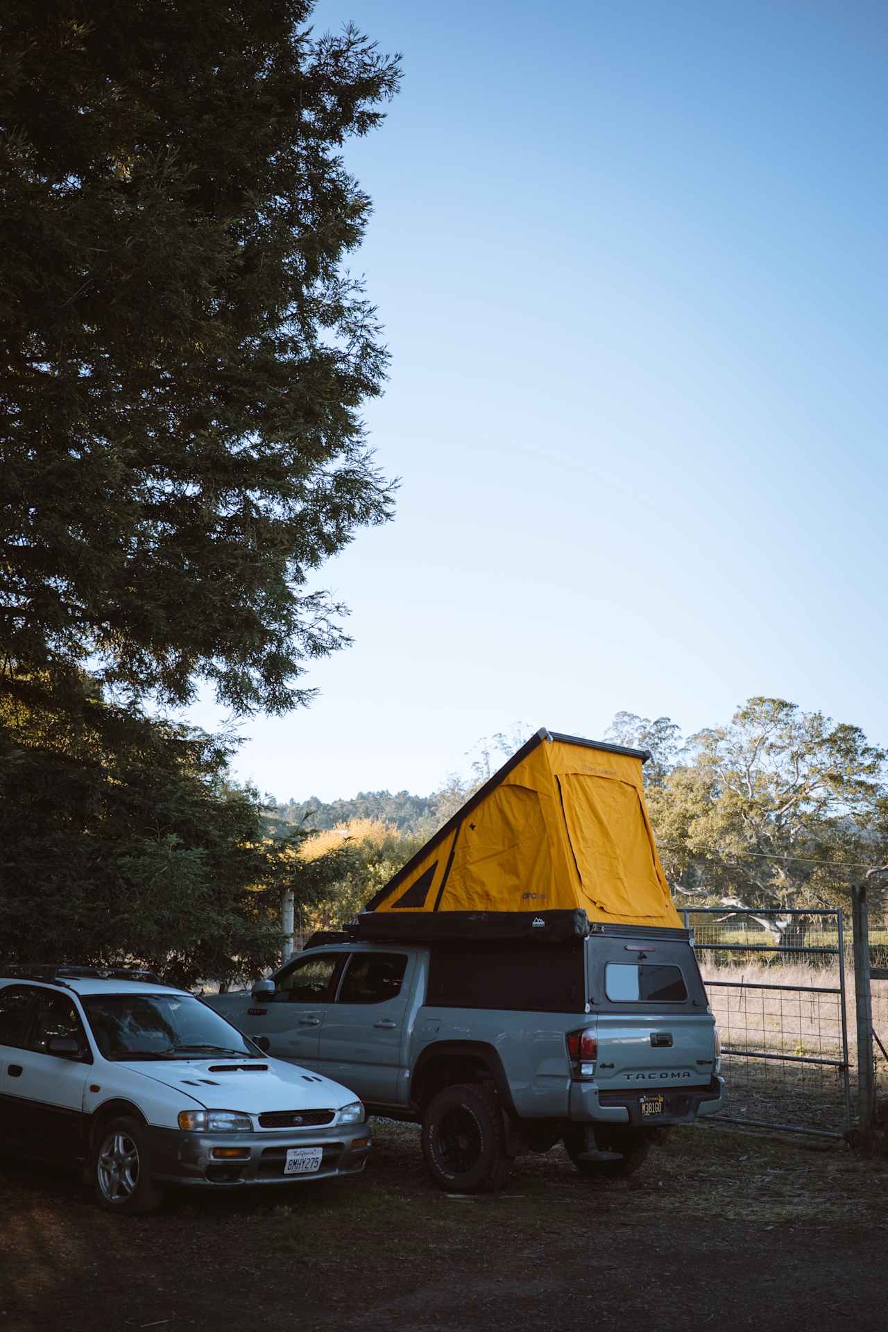 Camping in rig in parking area