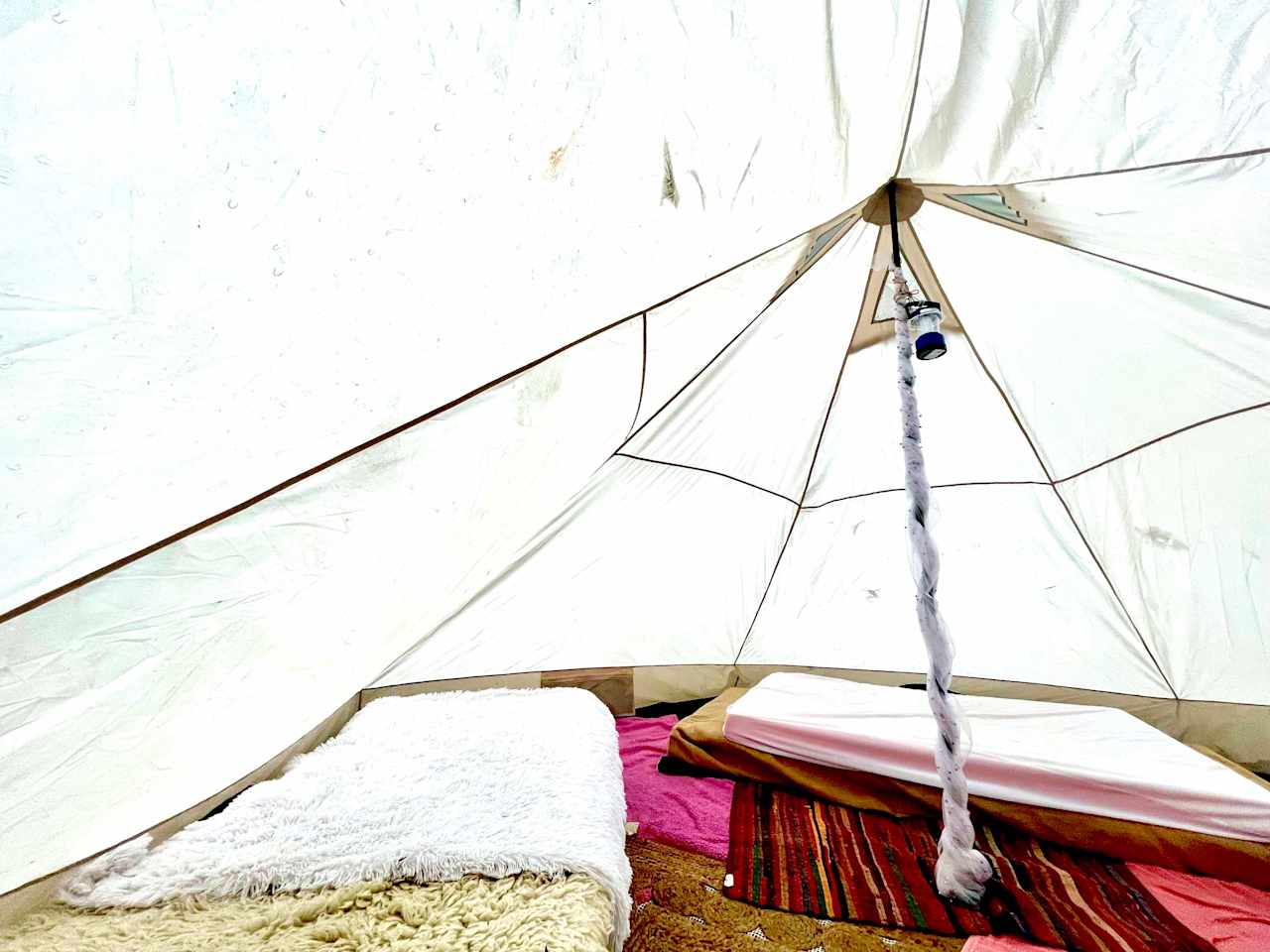 Bell Tent in Forest Near River