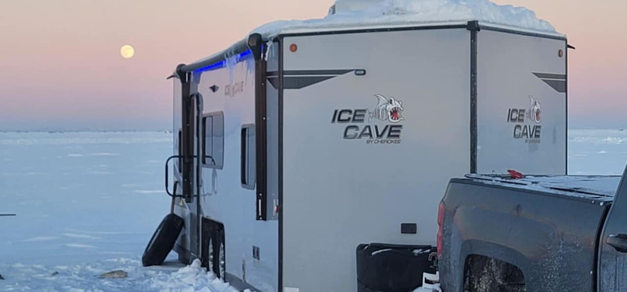 21 Foot Ice Cave On Red Lake