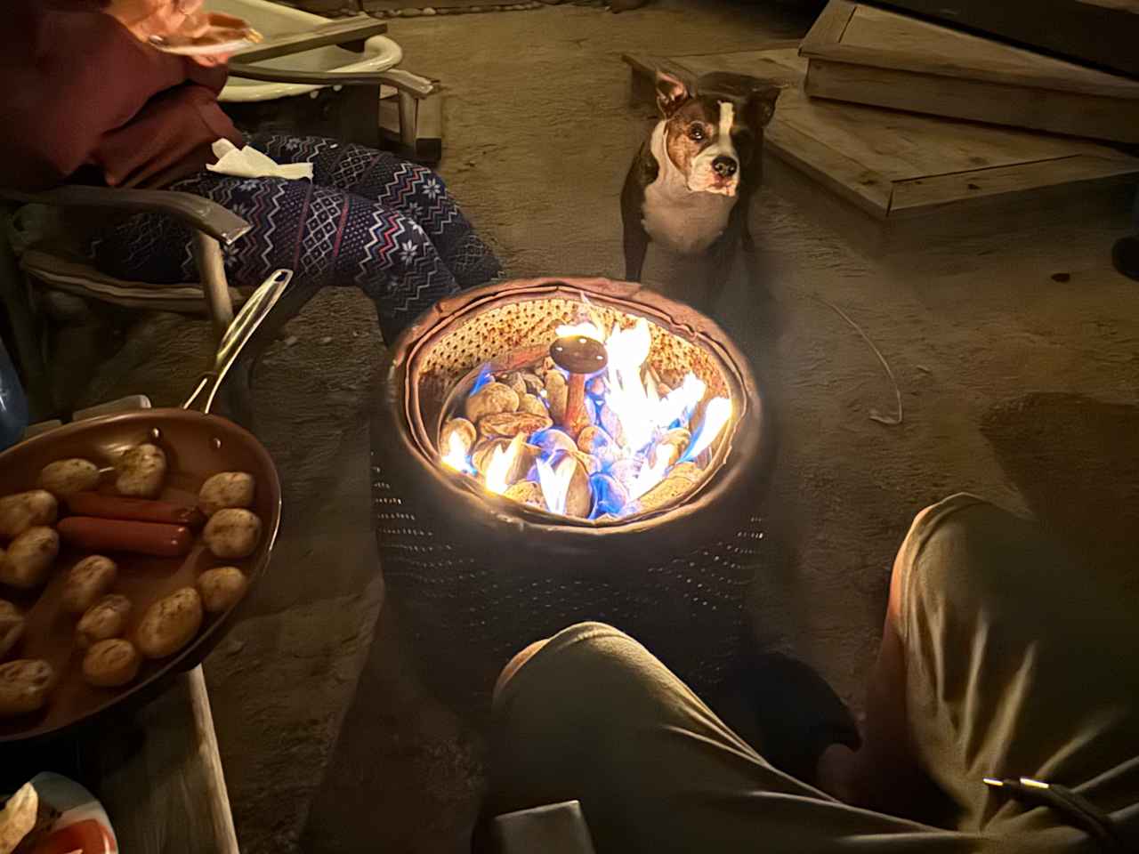 Genius! You can cook using a pan over the fire pit. So rad. 