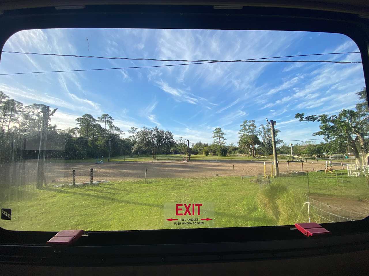 View from bedroom window. 