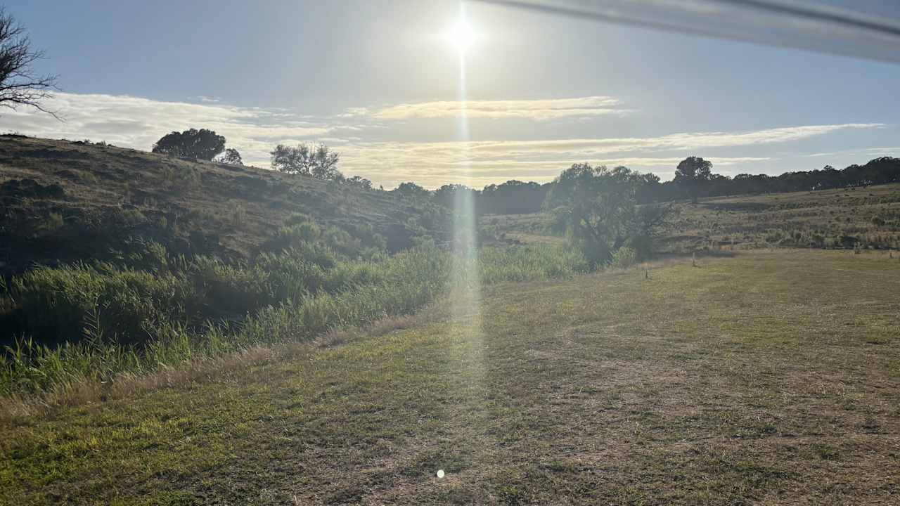 Morning view from our van.
