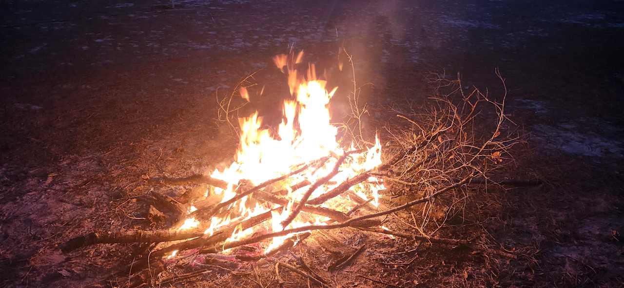 Yes there is natural firewood to gather.