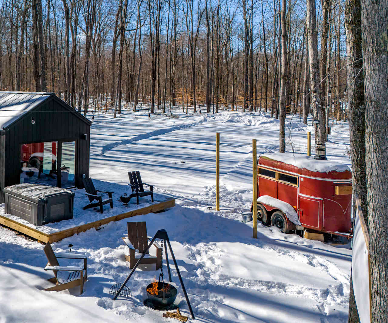 New Tiny Home Sauna Hot Tub Theatre