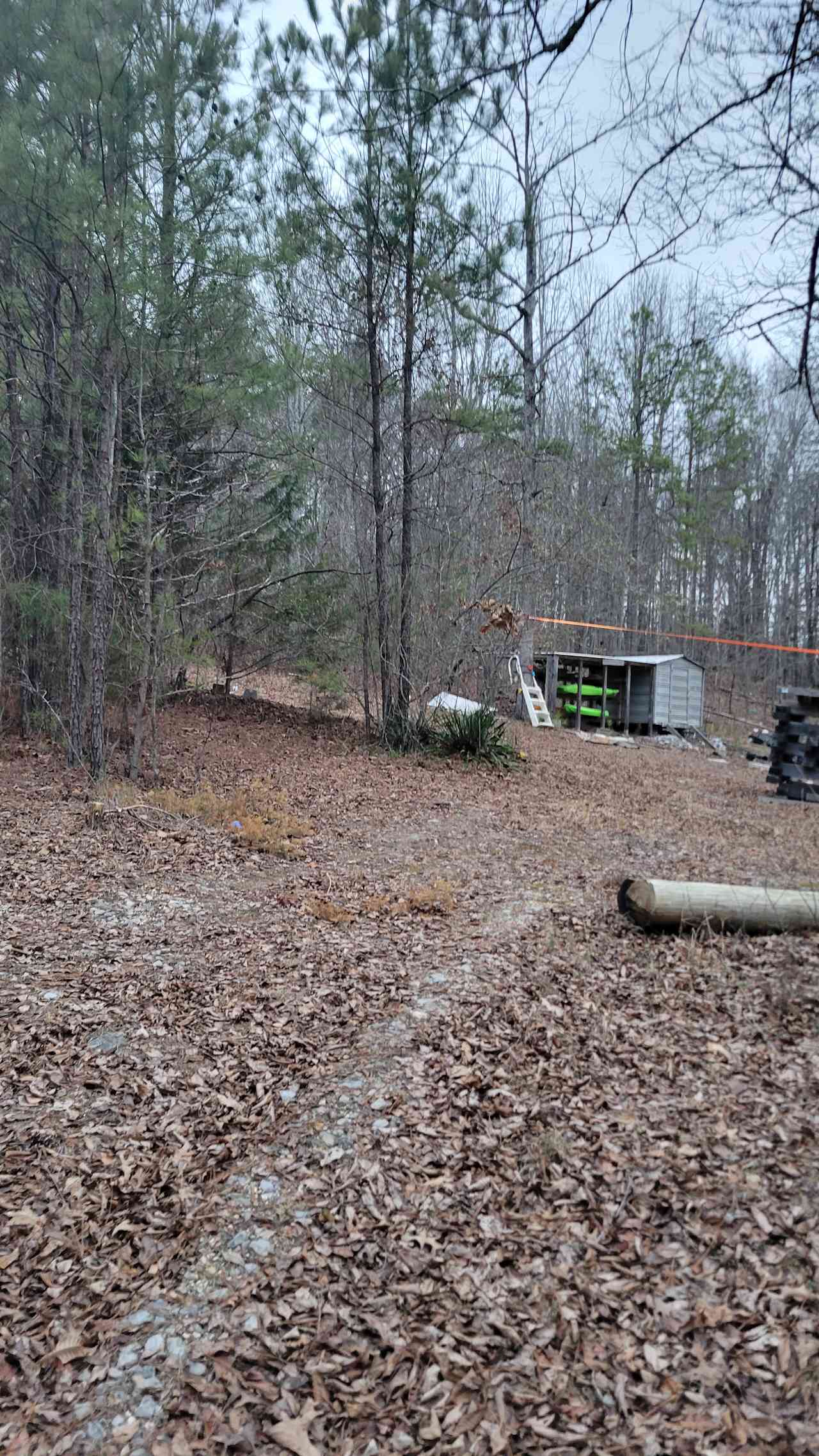 Spot to pull your vehicle into campsite. Also a spot that could be used by an off grid bus or camper as we have no