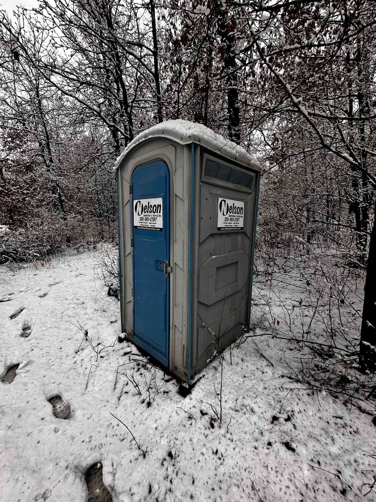 1 of 2 portable toilets onsite.
This one is at the entrance to Campsite GTS on the South end of the Parking Area.