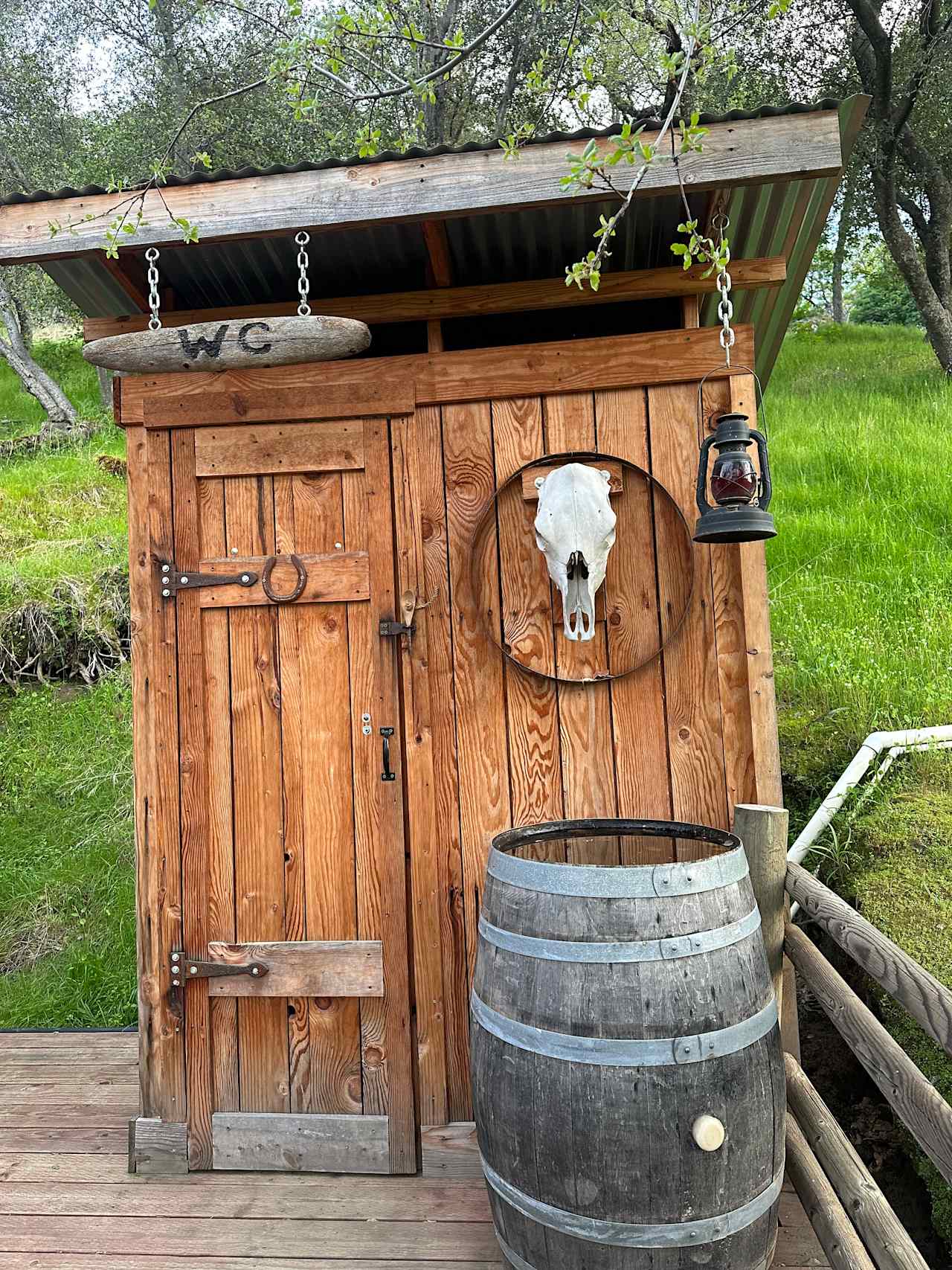 So convenient to have a real toilet and running water!