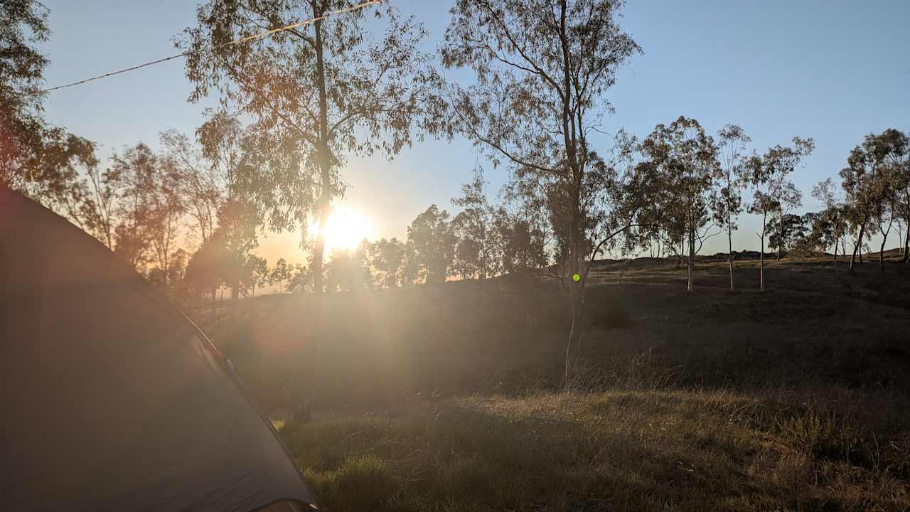 Perfect view of the setting sun.