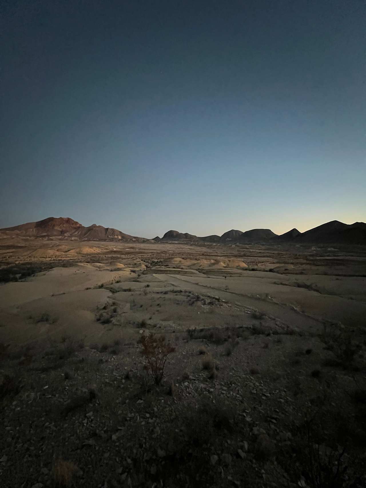 View from site 6 waiting for sunrise