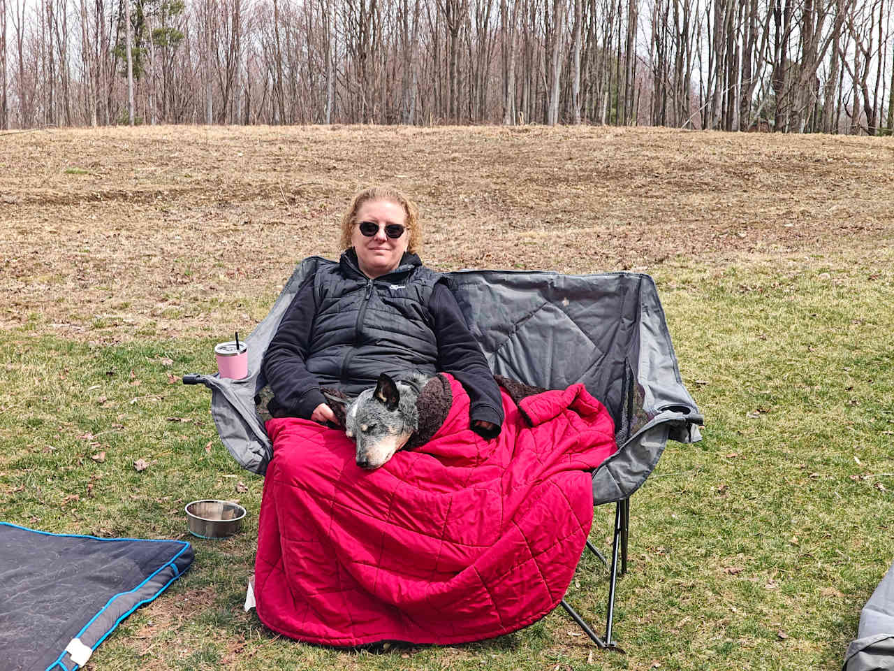 Our dog was pooped out by the walk around the property 