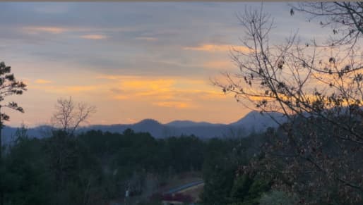 Beautiful sunset and mountain views
