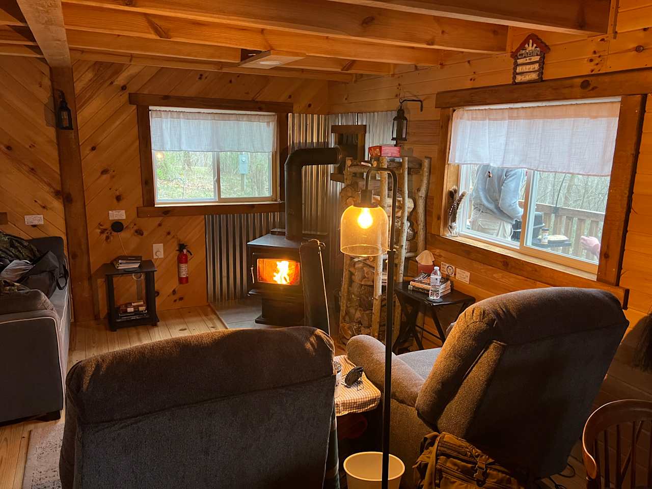 Cozy wood burning stove
