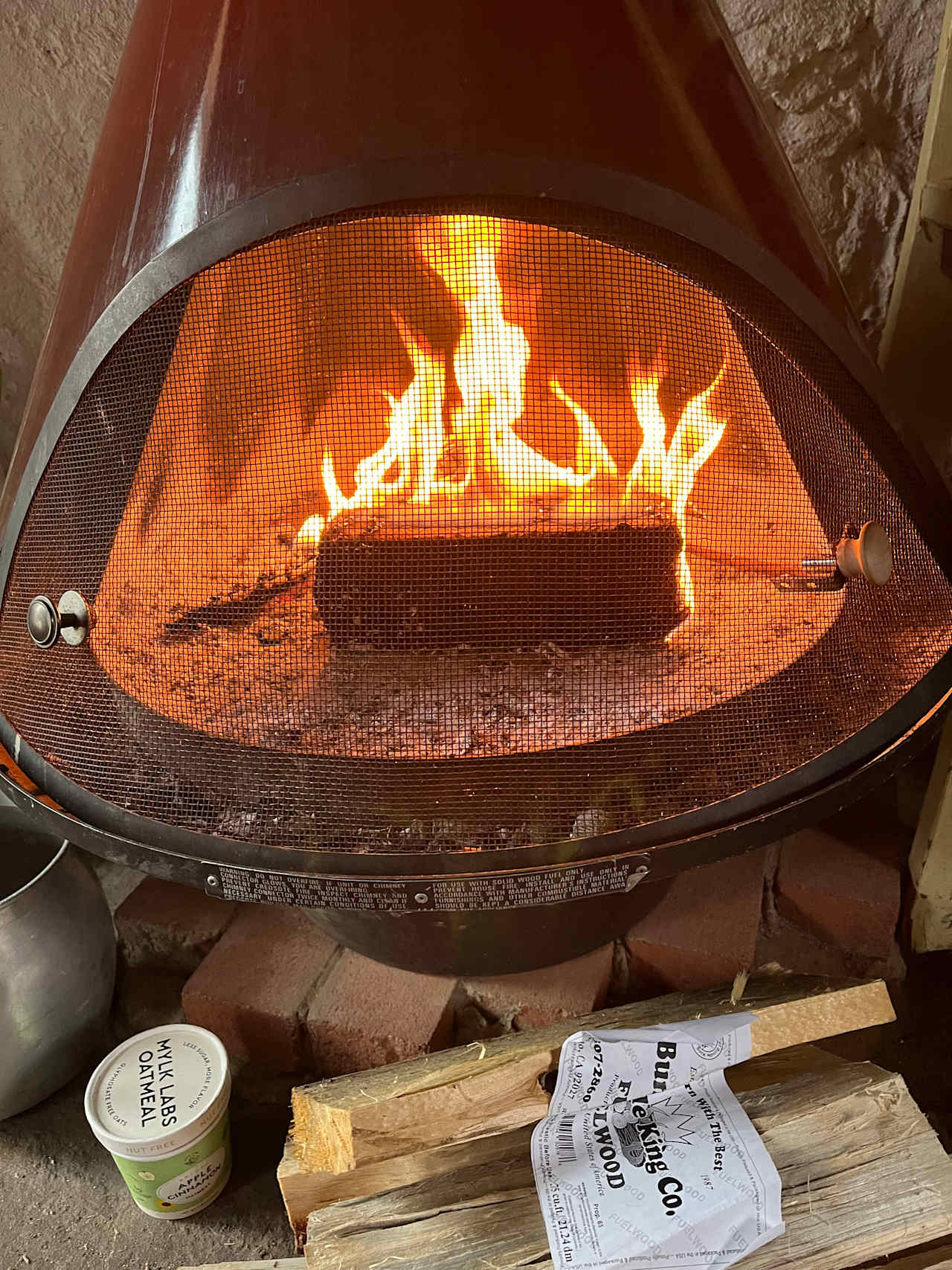 Warm fire inside