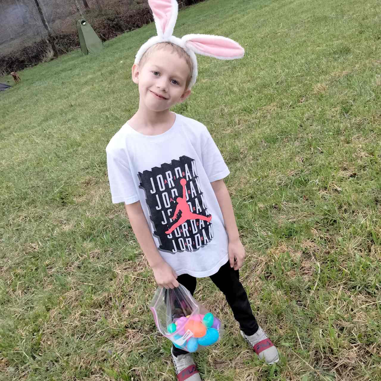 Huge open field so we had an Easter egg hunt 