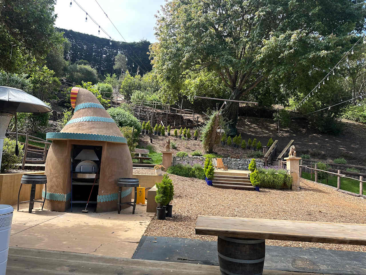Pizza oven and grounds 