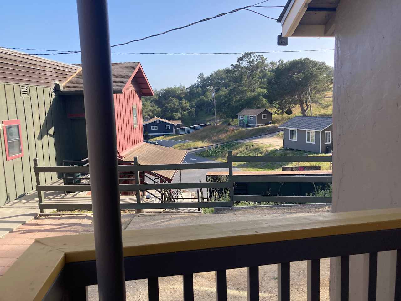 View from cabin porch
