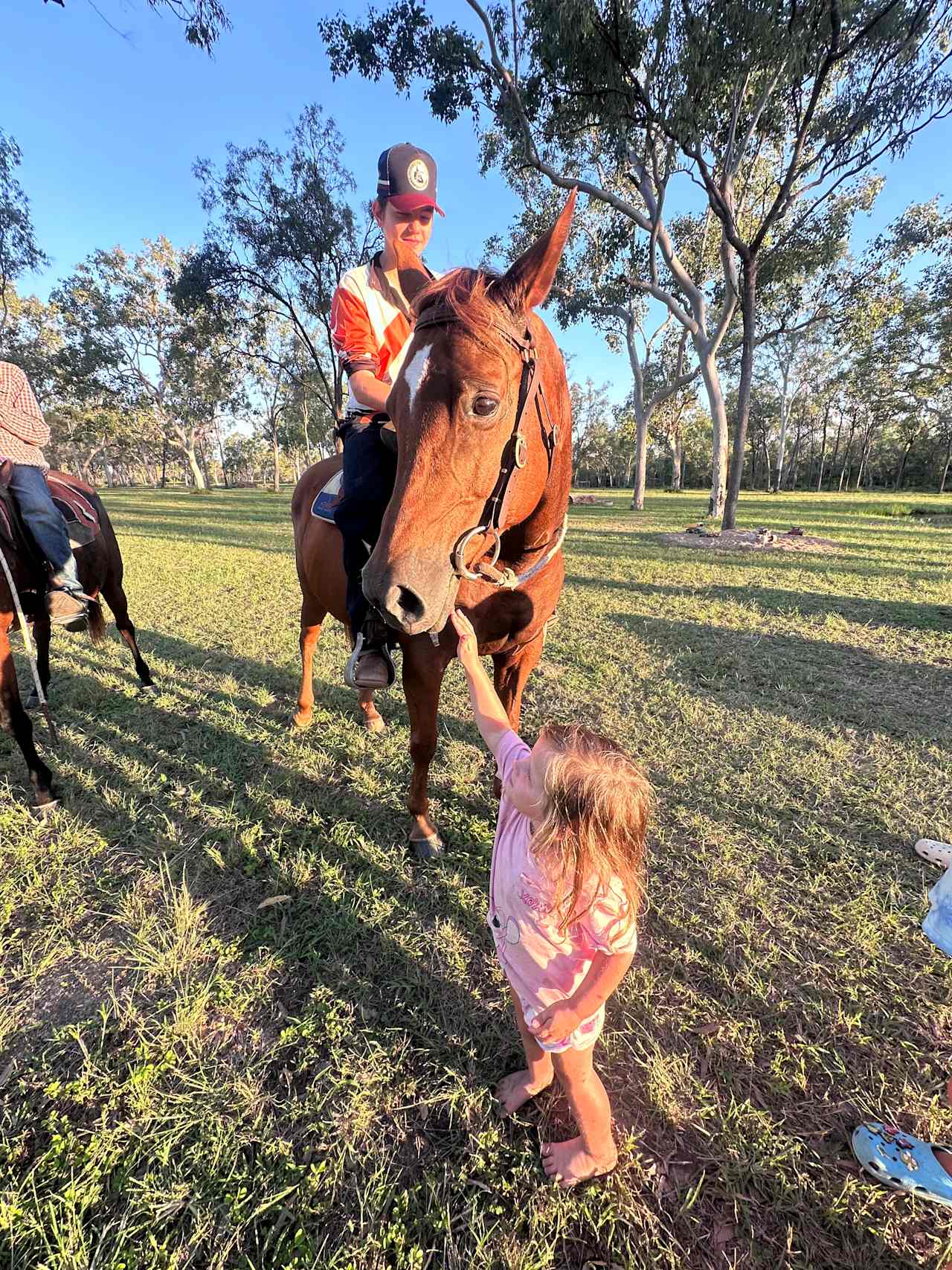 Visits from some young horse riders 