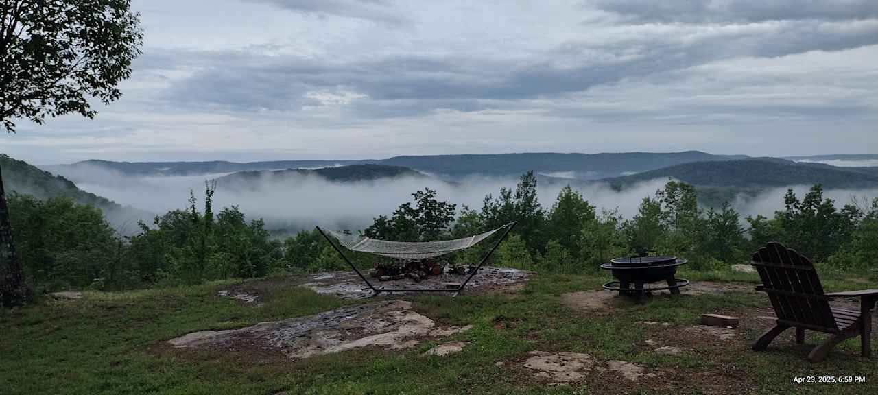 A break in the rain.