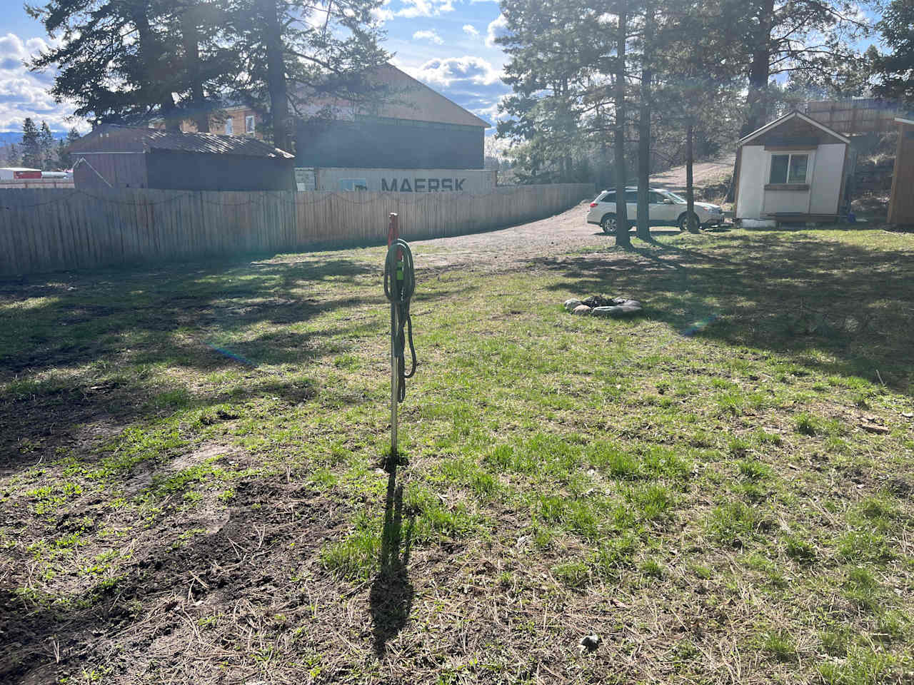 This is the view from the back fence, that is my tiny house in the picture. 