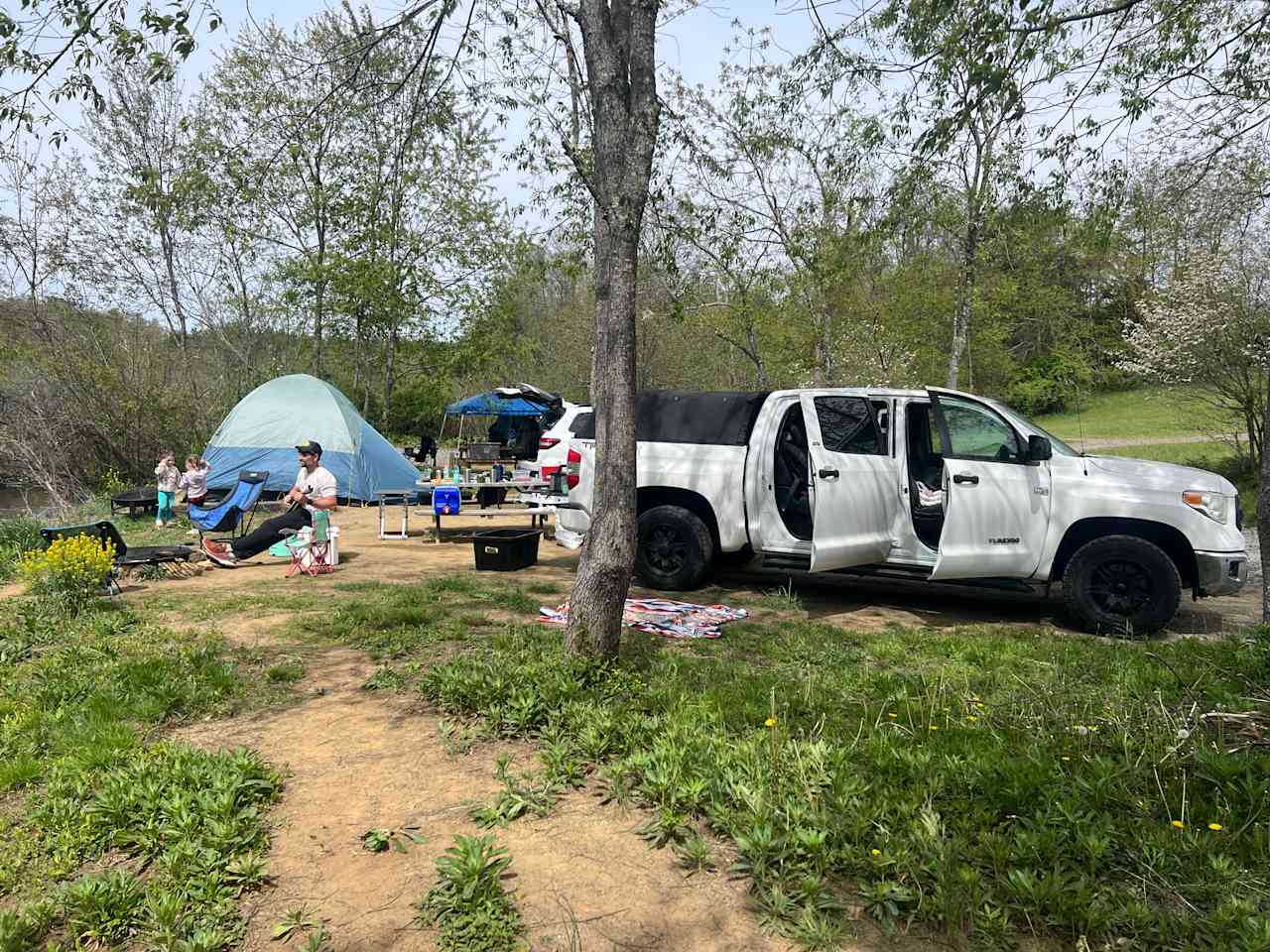 View of campsite five