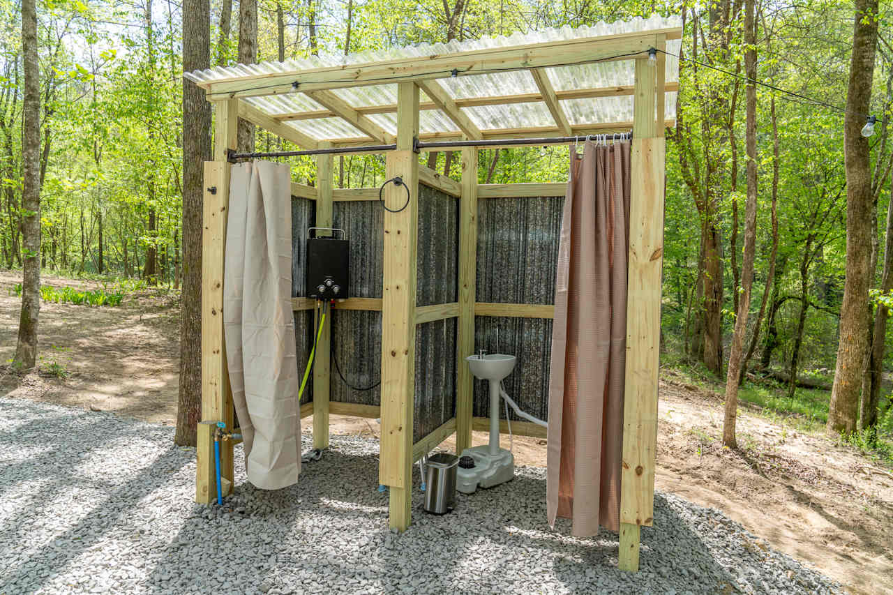 Outhouse and Outdoor shower