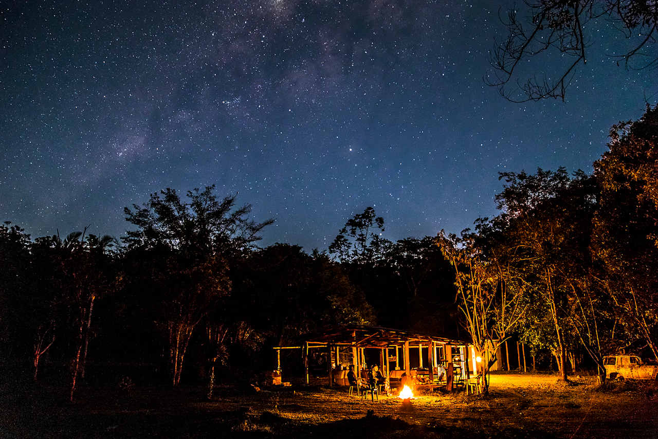 Camping under the stars