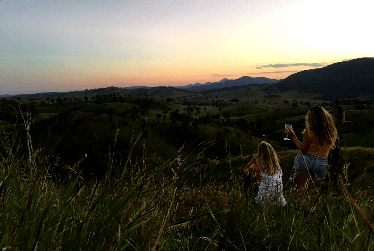 Kelly & Sara enjoy the view