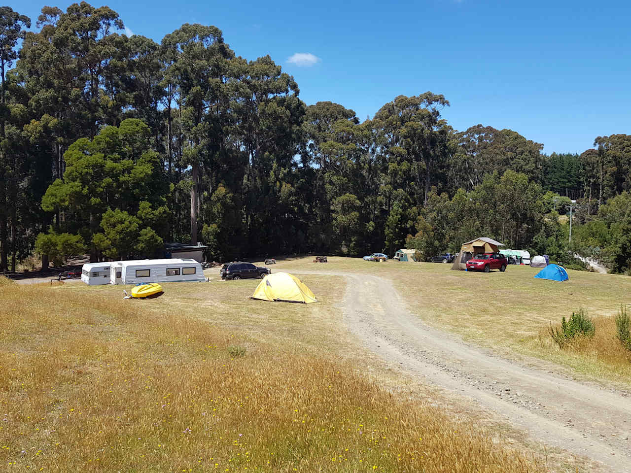 Campground entrance track. 