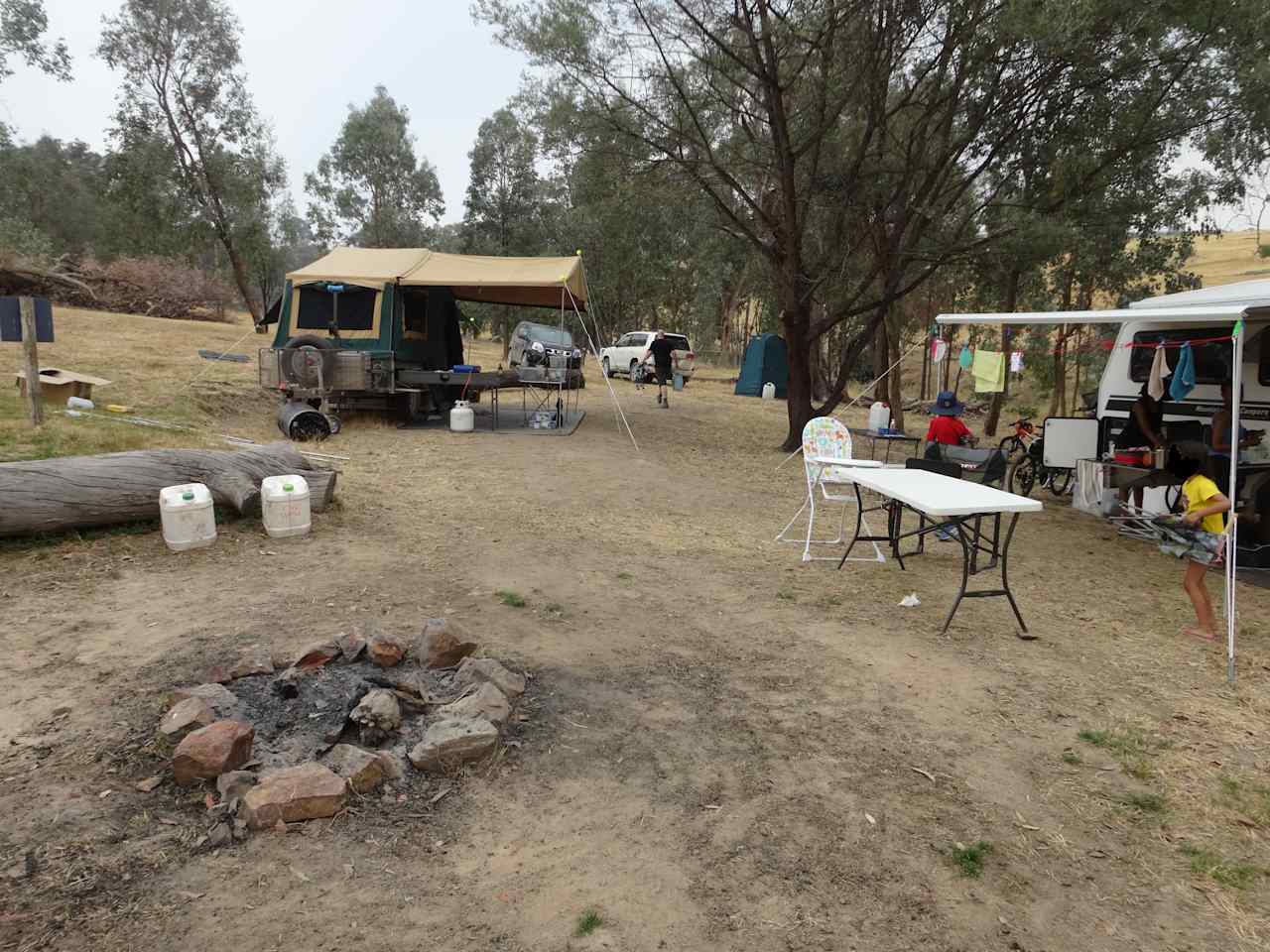 Two families using campsite 1