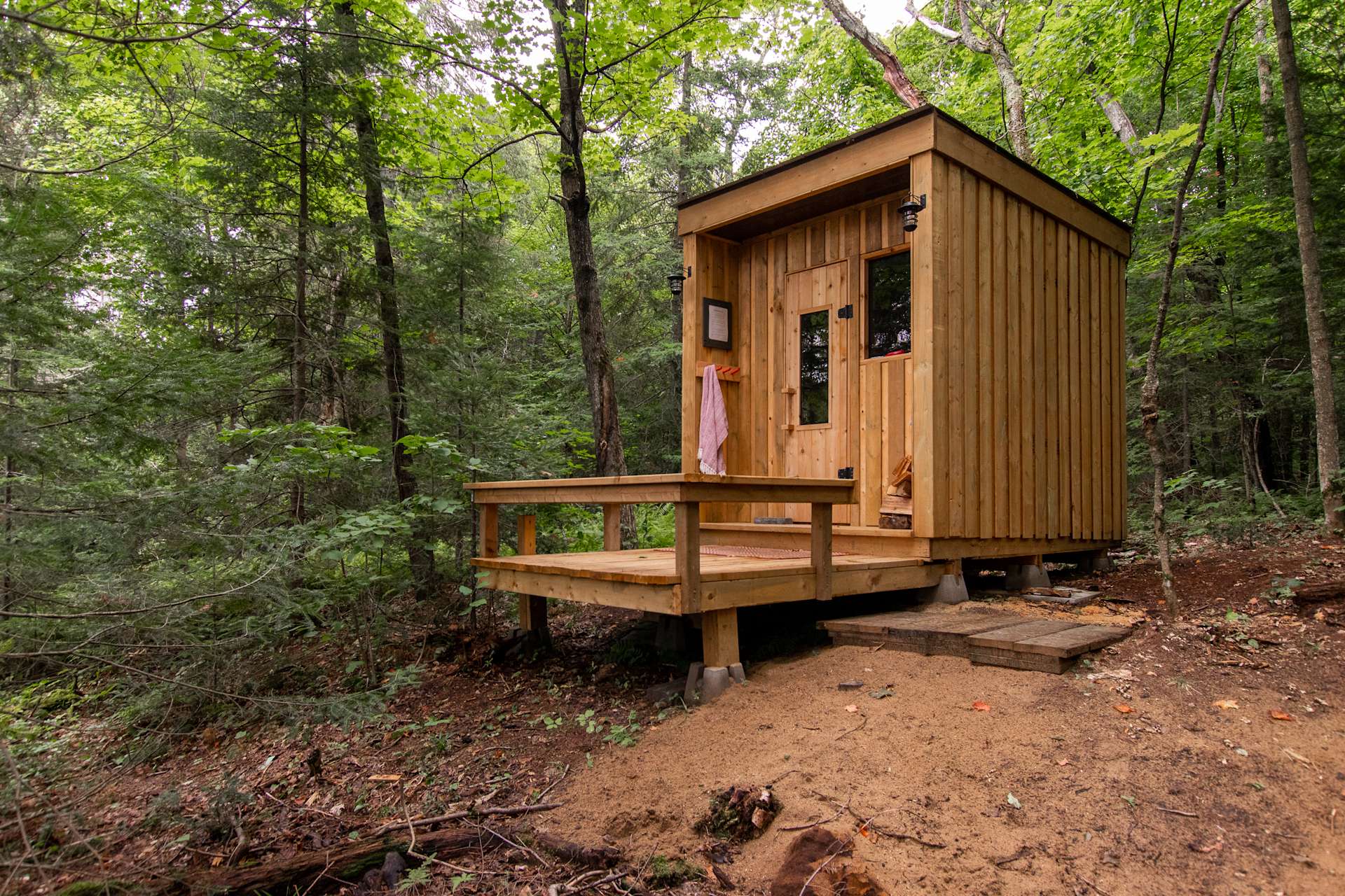 Private Lake Point for 12 w Sauna Hipcamp in South River, Ontario