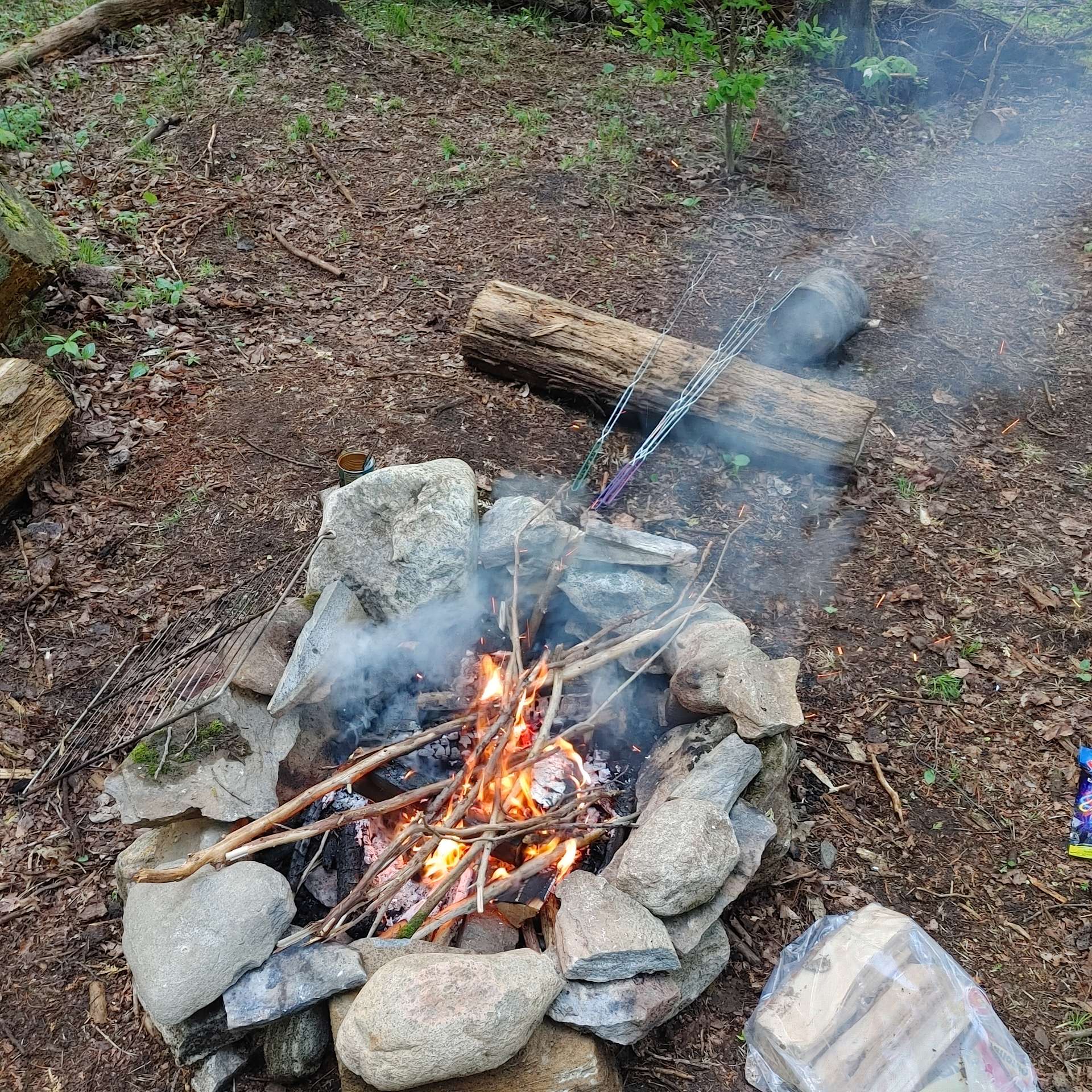 Camping at our Earthship/tirehouse Hipcamp in L'amable, Ontario