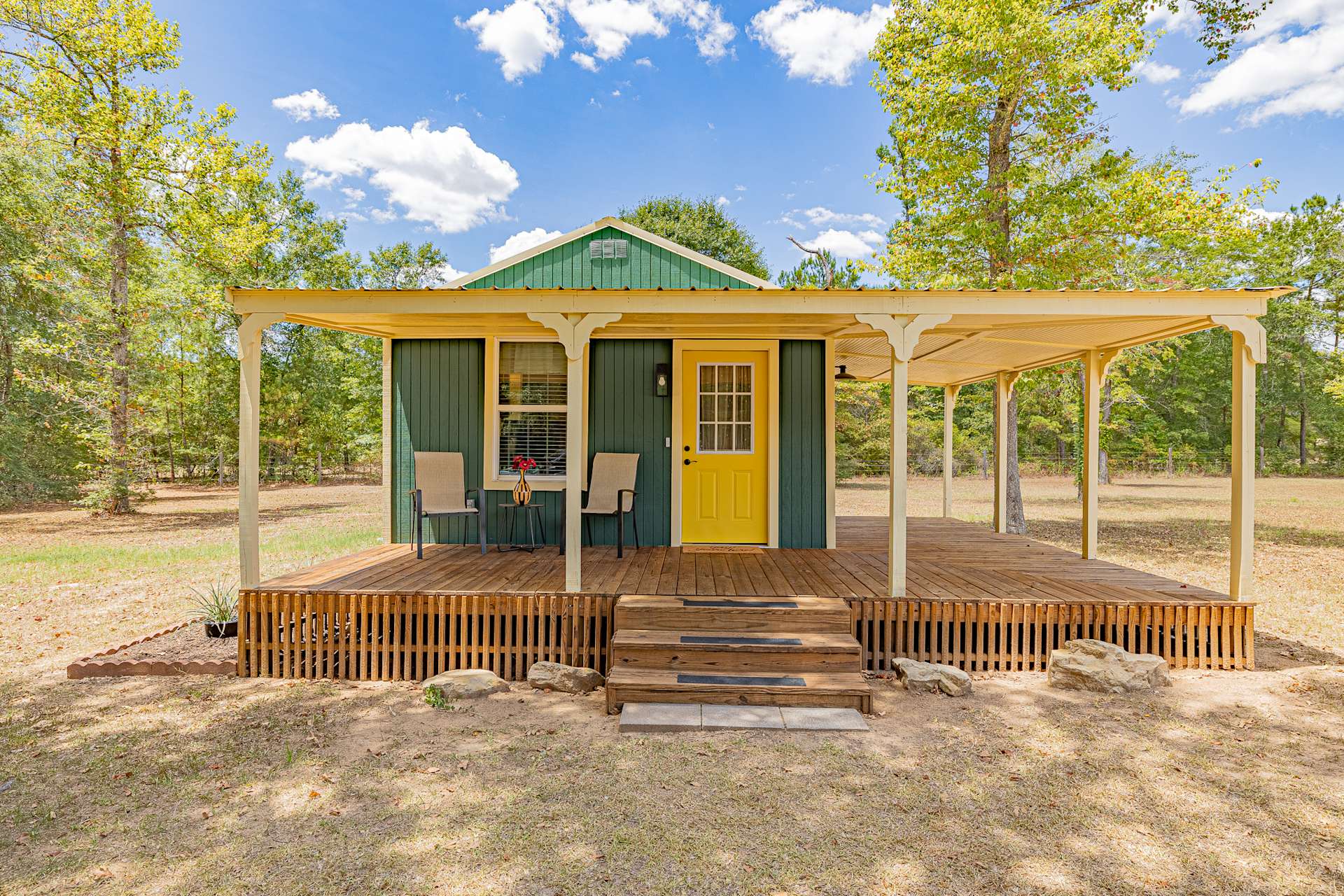 Whispering Pines Cabin Hipcamp in Navasota, Texas
